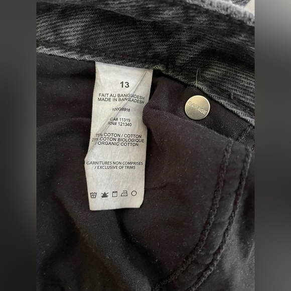 Black Lightly Distressed 90’s Straight Leg Garage Jeans - Picture 8 of 9